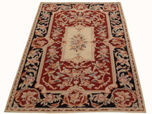 Carica l'immagine nel visualizzatore di Gallery, Aubusson Mezzopunto Classico Floreale Francia Design - 152x91 Cm
