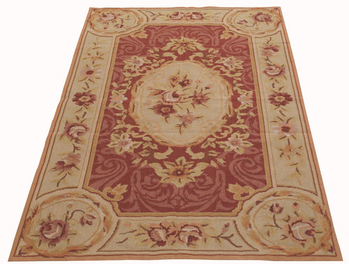 152x91 CM Aubusson Mezzopunto Classico Floreale Francia Design
