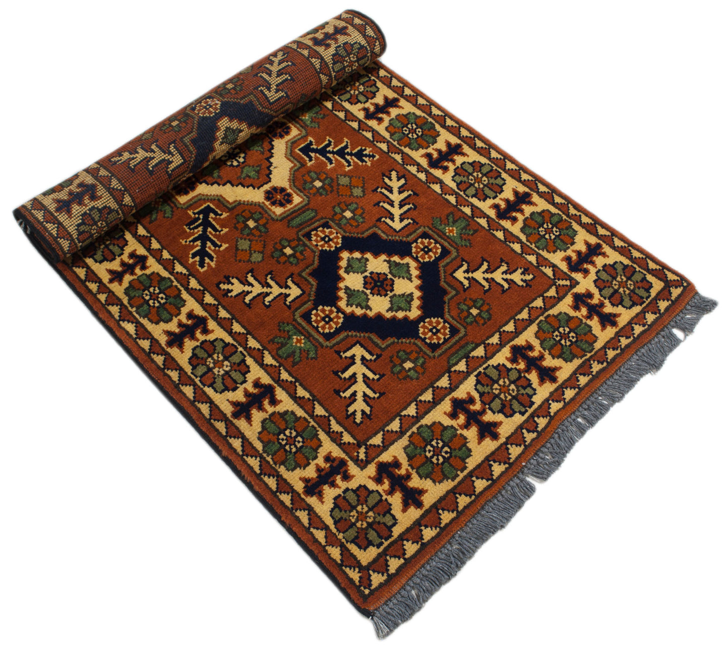 Tappeto kazak Gold Lana Cotone 116x57 Cm-GalleriaFarah1970