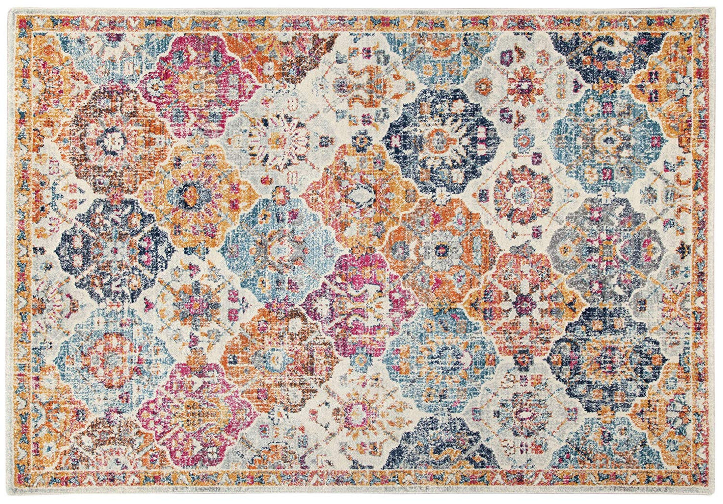 Tappeto Eileen 1 Multi | CarpetLiving | Elegante e di Facile Manutenzione | Ideale per Il Soggiorno, Camera da Letto, Cucina | 200x290 cm.