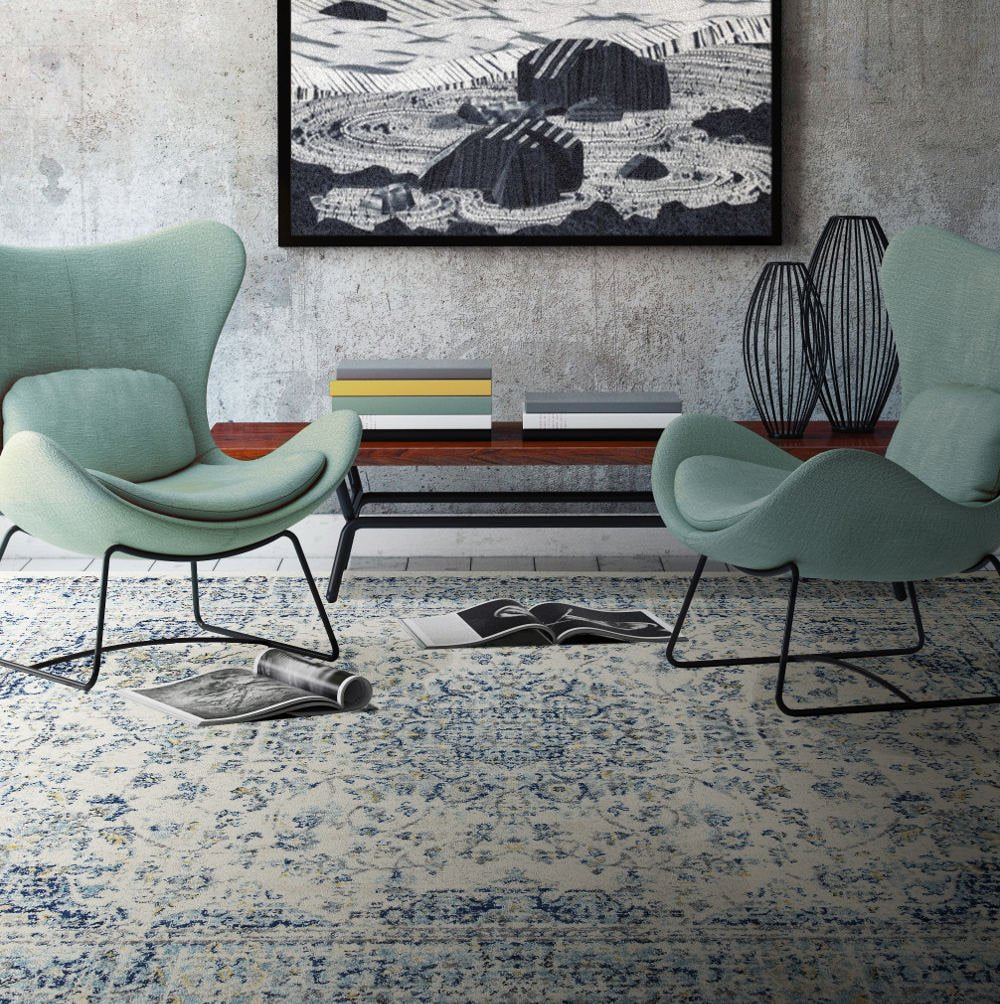 TAPPETO EILEEN 2 NAIN WHITE/BLUE 230x160