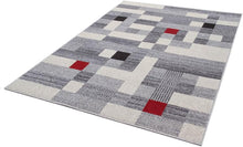 Carica l&#39;immagine nel visualizzatore di Gallery, Tappeto Moderno CASA E GREY RED 60X120 (Galleriafarah1970)
