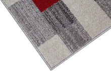 Carica l&#39;immagine nel visualizzatore di Gallery, Tappeto Moderno CASA E GREY RED 60X120 (Galleriafarah1970)
