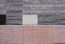Carica l&#39;immagine nel visualizzatore di Gallery, Tappeto Moderno CASA E GREY RED 60X120 (Galleriafarah1970)
