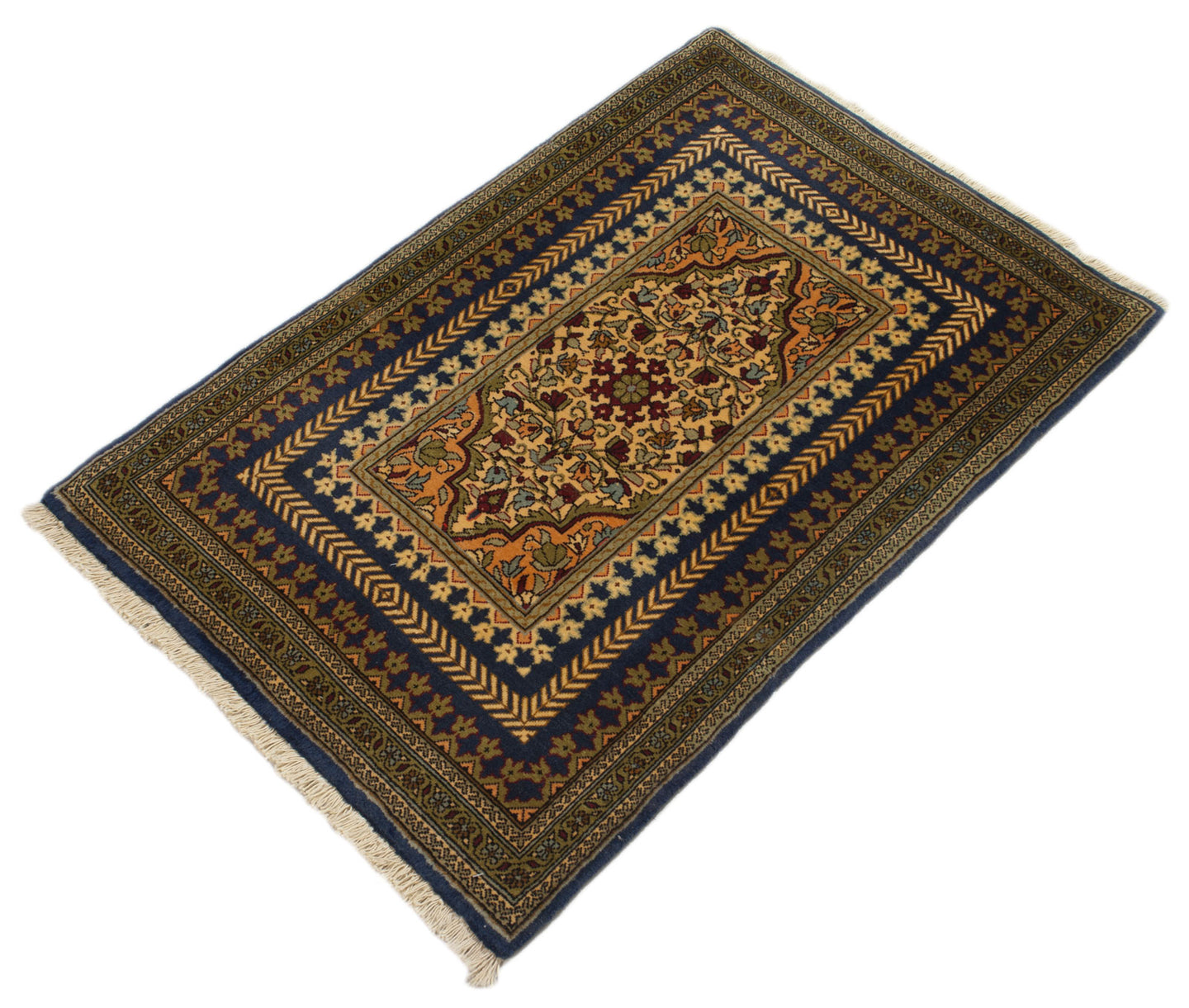 Tappeto Autentico Originale Annodato a Mano Con Certificato 98X64 CM