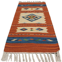 Load image into Gallery viewer, Kilim autentico, originale e fatto a mano 80x50 CM
