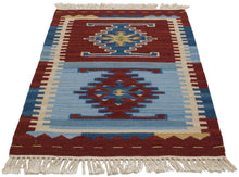 Carica l'immagine nel visualizzatore di Gallery, kilim originale Occasione lana cotone (80x50 CM) - Galleria Farah1970 - #

