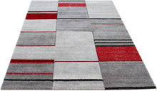Carica l&#39;immagine nel visualizzatore di Gallery, Tappeto Moderno RAY A GREY RED 300X200 (Galleriafarah1970)
