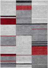 Carica l&#39;immagine nel visualizzatore di Gallery, Tappeto Moderno RAY A GREY RED 300X200 (Galleriafarah1970)

