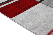 Carica l&#39;immagine nel visualizzatore di Gallery, Tappeto Moderno RAY A GREY RED 300X200 (Galleriafarah1970)
