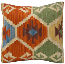 Carica l'immagine nel visualizzatore di Gallery, Autentico Cuscino Quadrato Kilim Fatto A MANO 40x40 CM 
