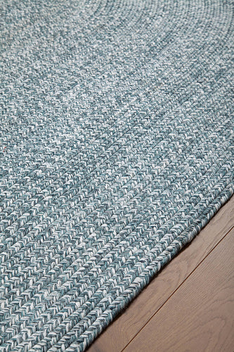 Tappeto Solid Acqua Misura 120x120 CM Ovale