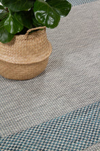 Lade das Bild in den Galerie-Viewer, Tappeto Moderno TR FLATWEAVE FRAME GREY/BLUE 160X230 (Galleriafarah1970)
