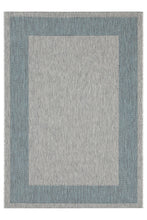 Lade das Bild in den Galerie-Viewer, Tappeto Moderno TR FLATWEAVE FRAME GREY/BLUE 160X230 (Galleriafarah1970)
