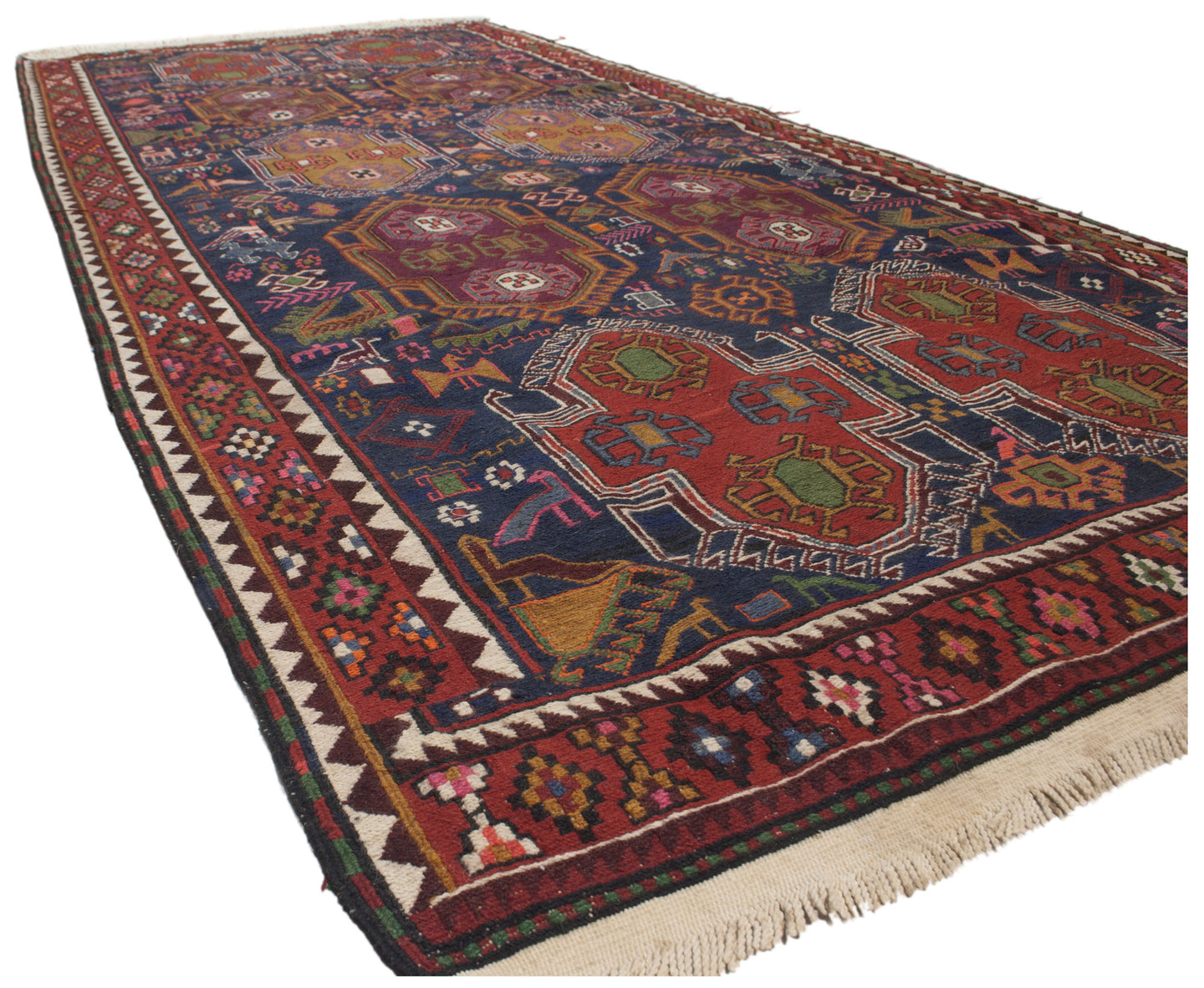 270x124 CM Kilim Autentico Originale Fatto a Mano RUSTICO Varni Tabriz