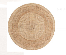 Lade das Bild in den Galerie-Viewer, Tappeto JUTA CIRCLE NATURAL 120X120 ( Galleriafarah1970 )
