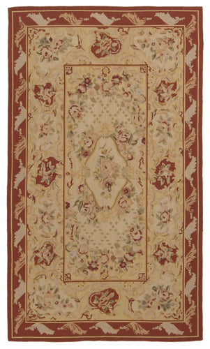Aubusson Needlpoint Floreale Francia Design - 153x91 Cm