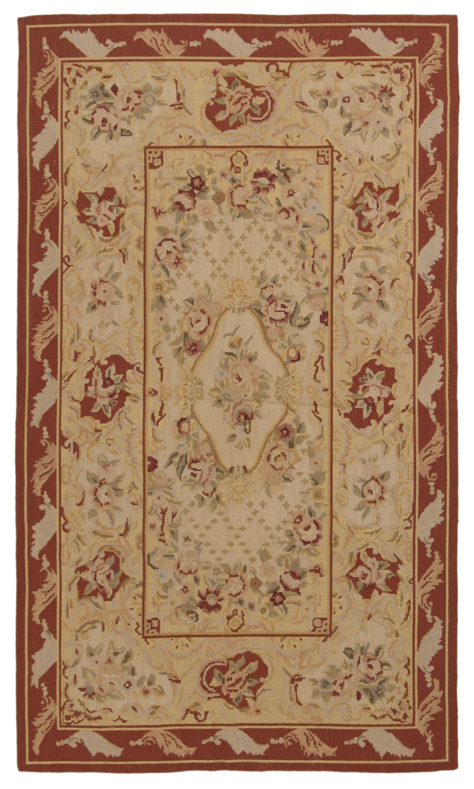 Aubusson Needlpoint Floreale Francia Design - 153x91 Cm