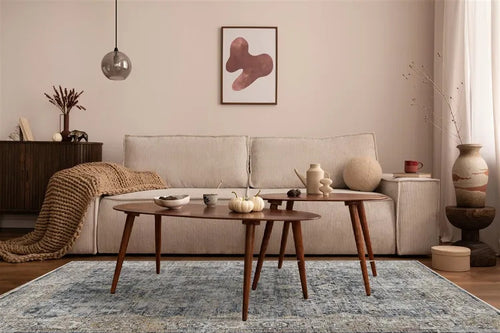Tappeto Moderno CARAVAN BLUE/GREY 190X133 (Galleriafarah1970)
