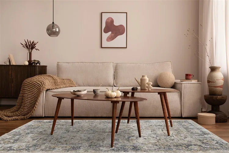 Tappeto Moderno CARAVAN GREY/BLUE 190X133 (Galleriafarah1970)