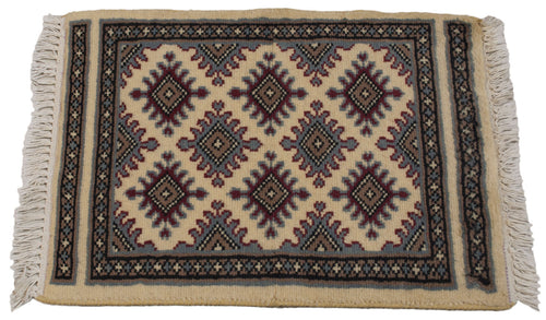 Tappeto Autentico Originale Kashmir Merinos 58x42 CM (Galleriafarah1970)