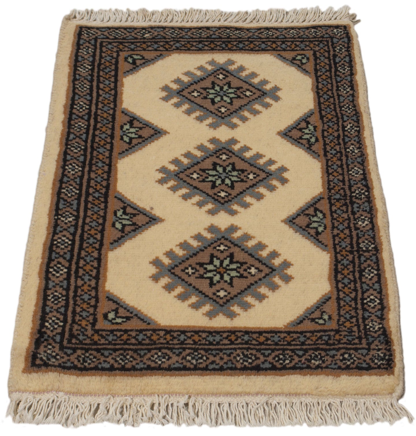 Tappeto Autentico Originale Kashmir Merinos 57x42 CM (Galleriafarah1970)