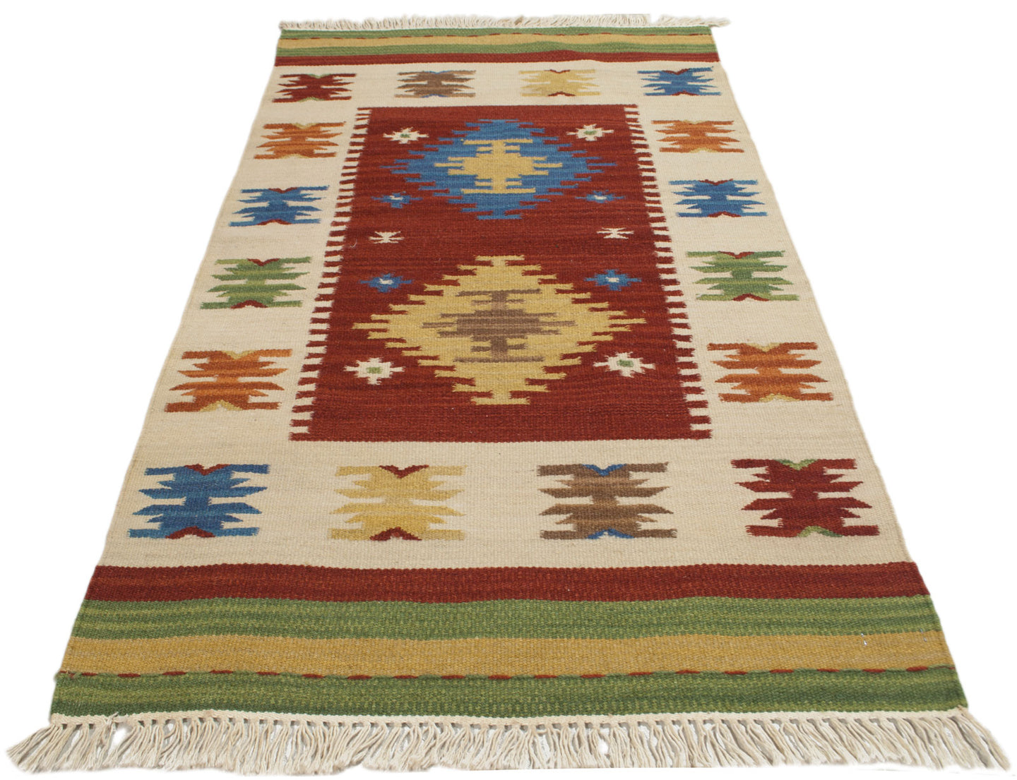 Kilim Originale Occasion Lana Cotone - 120x70 Cm - (Galleria Farah197