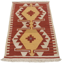 Lade das Bild in den Galerie-Viewer, kilim originale Occasion lana cotone (62x48 CM) - Galleria Farah1970 - #

