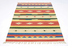 Carica l'immagine nel visualizzatore di Gallery, 200x140 CM CM Autentik Kilim Kelem Original Hand Made Classic STYL - EASY TO CLEAN - DOUBLE FACE
