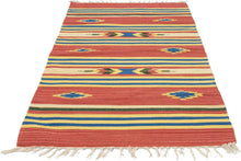 Carica l'immagine nel visualizzatore di Gallery, 200x140 CM CM Autentik Kilim Kelem Original Hand Made Classic STYL - EASY TO CLEAN - DOUBLE FACE
