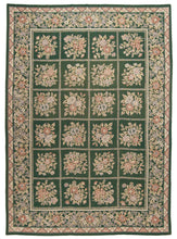 Carica l&#39;immagine nel visualizzatore di Gallery, 340x245 cm Mezzo punto arrazo aubusson colore verde arcaico 
