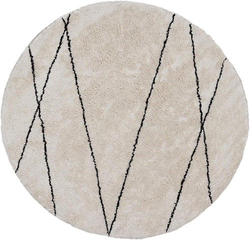TAPPETO BERBERO IN COTONE DES.6 -CM 120x120