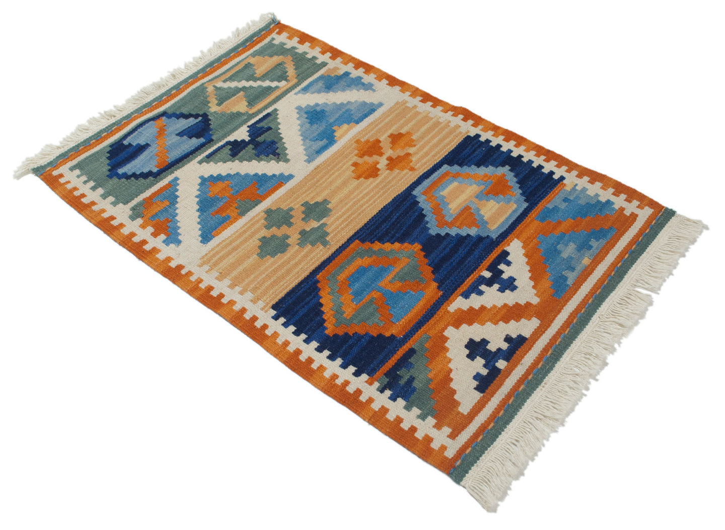 kilim indiano moderno autentico originale 80x54 CM 