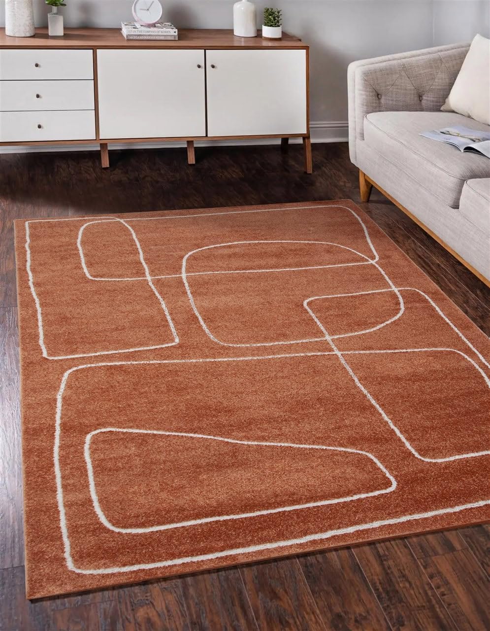 Tappeto Moderno ATELIER B RUST WHITE 290X200 (Galleriafarah1970)
