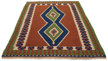 Carica l'immagine nel visualizzatore di Gallery, 194x146 cm - Kilim Qilim Kelem original authentisch handgemacht mit
