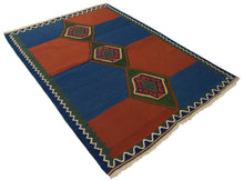 Carica l'immagine nel visualizzatore di Gallery,  Autentico kilim originale fatto a mano Stile classico -188x140 CM
