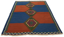Carica l'immagine nel visualizzatore di Gallery,  Autentico kilim originale fatto a mano Stile classico -188x140 CM
