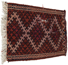 Lade das Bild in den Galerie-Viewer, 65x48 CM Antico Tappeto kilim Kelem Qilim  originale orientale
