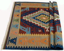 Load image into Gallery viewer, TEPPICH NEW KILIM 80% WOOL 20% COTTON 252x158 CM
