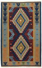 Load image into Gallery viewer, TEPPICH NEW KILIM 80% WOOL 20% COTTON 252x158 CM
