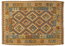 Lade das Bild in den Galerie-Viewer, Autentico, Originale kilim FATTO A MANO CON CERTIFICATO DI AUTENTI 174X140 CM 

