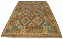 Carica l&#39;immagine nel visualizzatore di Gallery, Autentico, Originale kilim FATTO A MANO CON CERTIFICATO DI AUTENTI 174X140 CM 
