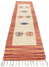 Carica l&#39;immagine nel visualizzatore di Gallery, Tappeto Kilim Yama India Cotone Ideale per la Cucina 280x60 Cm
