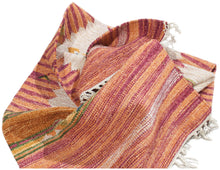 Carica l&#39;immagine nel visualizzatore di Gallery, Tappeto Kilim Yama India Cotone Ideale per la Cucina 280x60 Cm
