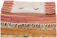 Carica l&#39;immagine nel visualizzatore di Gallery, Tappeto Kilim Yama India Cotone Ideale per la Cucina 280x60 Cm
