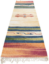 Carica l'immagine nel visualizzatore di Gallery, Tappeto Kilim Yama India Cotone Ideale per la Cucina 280x60 Cm
