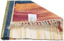 Carica l'immagine nel visualizzatore di Gallery, Tappeto Kilim Yama India Cotone Ideale per la Cucina 280x60 Cm

