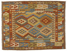 Carica l&#39;immagine nel visualizzatore di Gallery, 198x158 CM Autentik Kilim Kelem Original Hand Made Classic STYL - EASY TO CLEAN
