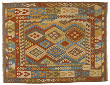 Lade das Bild in den Galerie-Viewer, 198x158 CM Autentik Kilim Kelem Original Hand Made Classic STYL - EASY TO CLEAN
