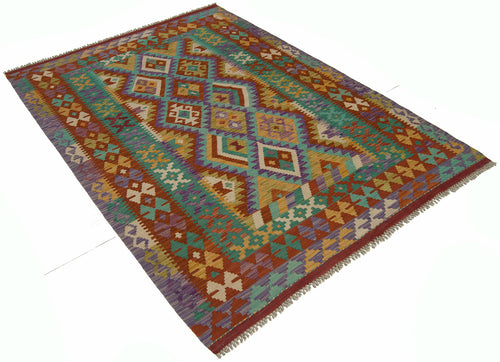 Autentico, Originale kilim FATTO A MANO CON CERTIFICATO 191X124 CM 
